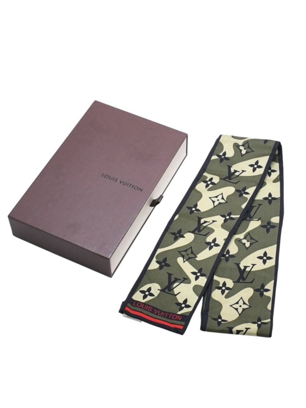Louis Vuitton Takashi Murakami Bandeau Monogram Moflage Scarf Twilly Silk